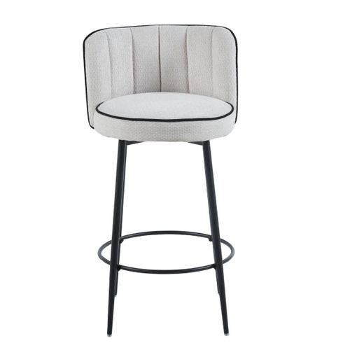 Lot De 2 Tabourets De Bar Cathy Pied Métal Noir