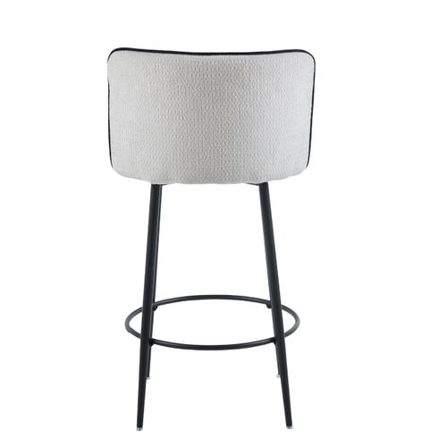 Lot De 2 Tabourets De Bar Cathy Pied Métal Noir