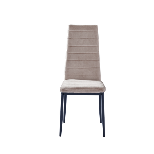 Lot De 6 Chaises Tolia Métal Noir Velours