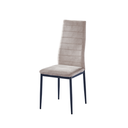 Lot De 6 Chaises Tolia Métal Noir Velours