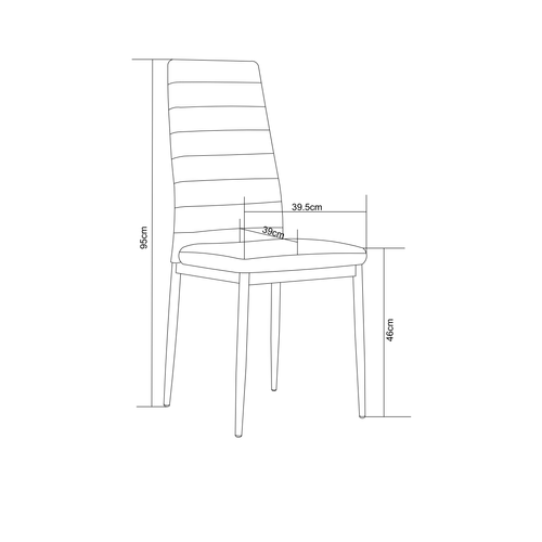 Lot 6 Chaises Velours Beige Pieds Métal Gold 52x45x90 Cm Tolia