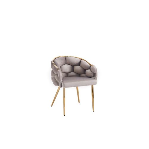 Lot De 2 Chaises Ballon Pieds Gold - Taupe