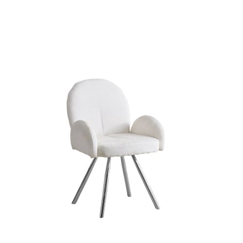 Lot De 2 Chaise Elisa Velours et Pieds Chrome 42x55x87 Cm