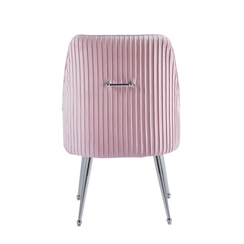 Lot De 2 Chaises Luxury En Velours et Pieds Chrome