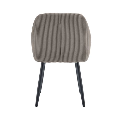 Lot De 2 Chaises Avec Accoudoir Peach Pieds Métal Noir