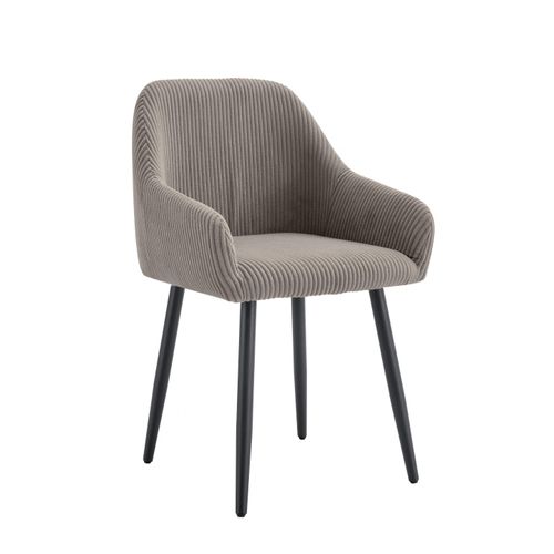 Lot De 2 Chaises Avec Accoudoir Peach Pieds Métal Noir