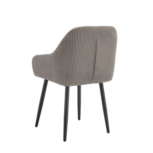 Lot De 2 Chaises Avec Accoudoir Peach Pieds Métal Noir