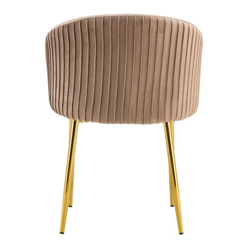 Lot De 2 Chaises Carlita Gold Avec Accoudoirs 44,5x50x80 Cm