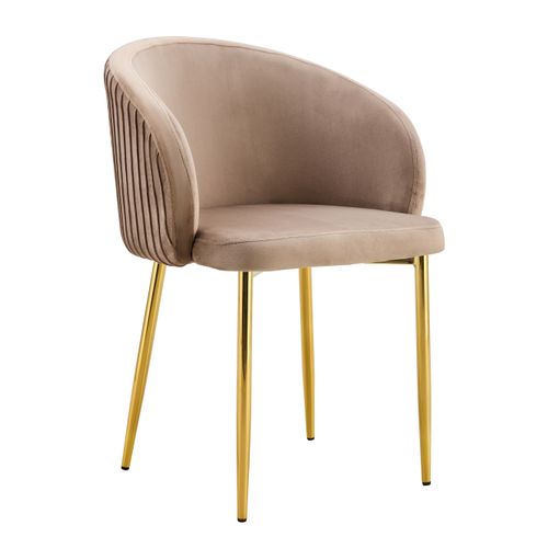Lot De 2 Chaises Carlita Gold Avec Accoudoirs 44,5x50x80 Cm