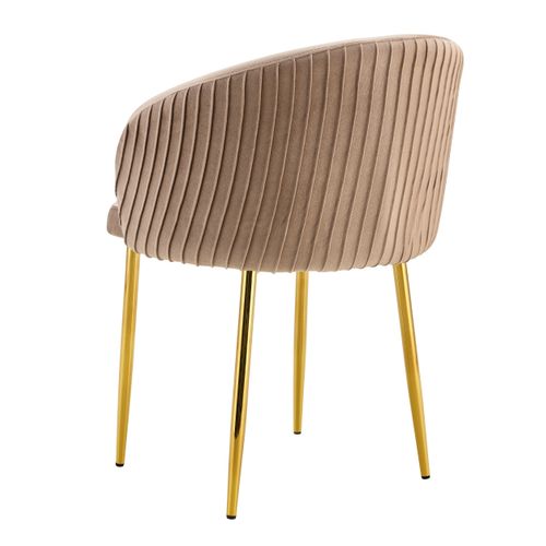 Lot De 2 Chaises Carlita Gold Avec Accoudoirs 44,5x50x80 Cm