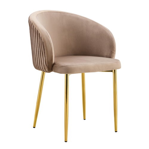 Lot De 2 Chaises Carlita Gold Avec Accoudoirs 44,5x50x80 Cm