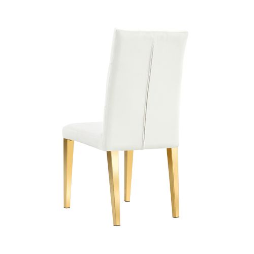Lot De 2 Chaises Nevada Capitonnés Gold - Écru