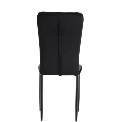 Lot De 4 Chaises Pony Assise Velours Pieds Métal