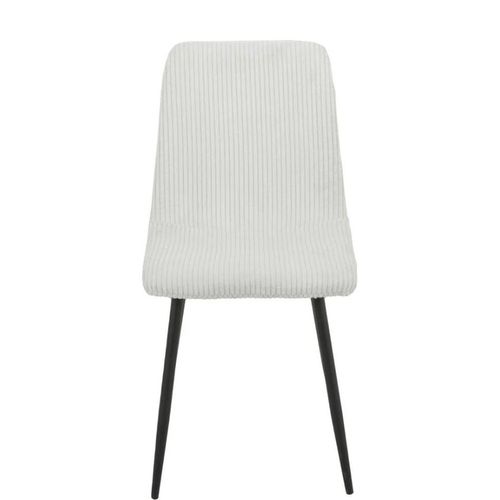 Lot De 4 Chaises Bobby Pieds Métal Noir Assise Velours Côtelé