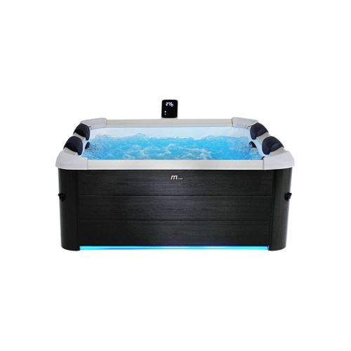 Spa Rigide Oslo Mspa 6 Personnes Gris. 4 Coussins. Bâche Incluse + Housse Thermique. Hydromassages