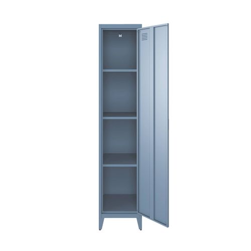 Armoire Chambre En Acier Bleu 4 Espaces De Rangement. Casier