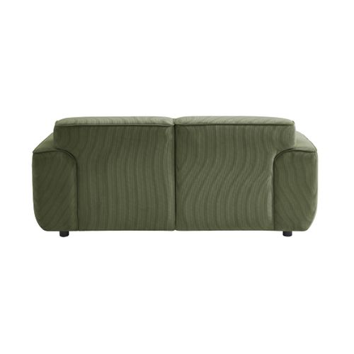 Canapé Wallas. 2 Places. Tissu Velours Côtelé Vert L 180 X P 98 X H 73cm