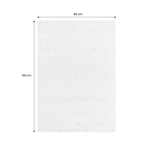 Tapis Enfant à Petits Pois 80x150cm Tapis Intérieur Crème Et Multicolore. Poils Longs Shaggy