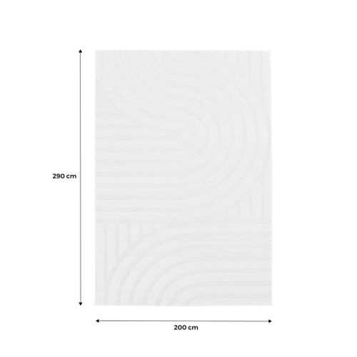 Tapis Intérieur Motifs Arches. Poils Ras 200 X 290cm Crème - Blake