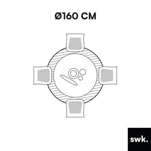 Tapis Rond Intérieur Motifs Ondulations En Relief Crème Ø160cm