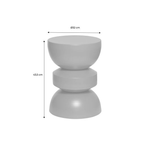 Table D'appoint. Bout De Canapé. Table De Chevet En Métal. Bleu. Assa. Ø32 X H 43.5cm