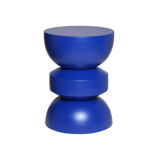 Table D'appoint. Bout De Canapé. Table De Chevet En Métal. Bleu. Assa. Ø32 X H 43.5cm