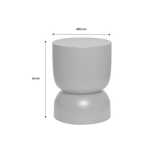 Table D'appoint. Bout De Canapé. Table De Chevet En Métal. Bleu Madi Ø32 X H 42cm