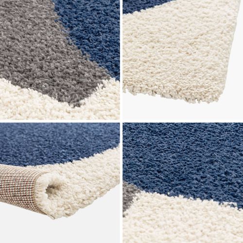 Tapis Intérieur Shaggy. Motifs Géométriques. Multicolore. 120 X 170cm