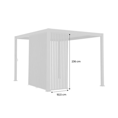 Triomphe Persienne Verticale Pour Pergola 3m. Aluminium. Panneau Brise Vue. Anthracite