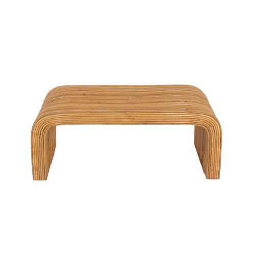 Banc. Bout De Lit En Rotin Naturel. 100cm. Bords Arrondis. L 100 X P 45 X H 40cm
