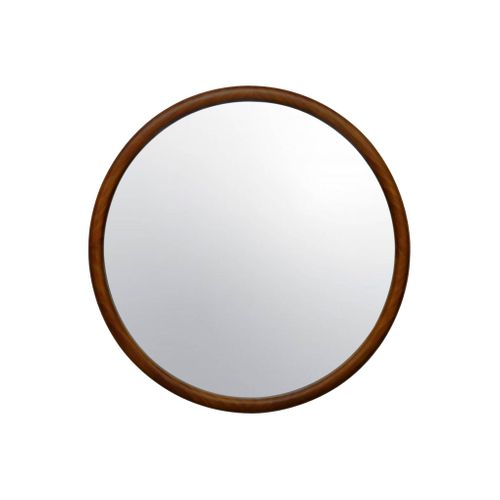 Miroir Rond En Bois De Pin Ø60cm Georgia Noyer