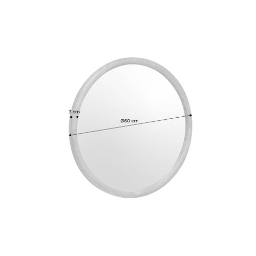 Miroir Rond En Bois De Pin Ø60cm Georgia Naturel