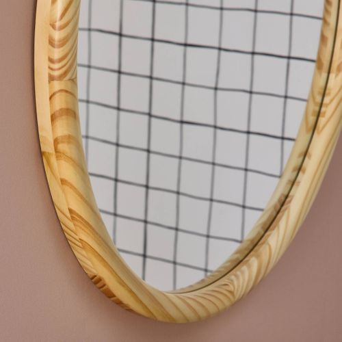 Miroir Rond En Bois De Pin Ø60cm Georgia Naturel