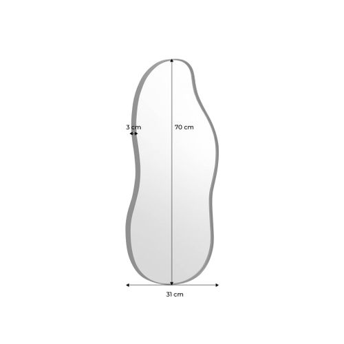 Miroir Organique En Métal Noir Harlow