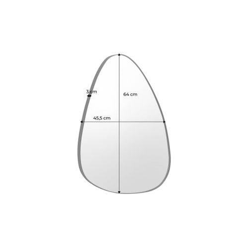 Miroir Organique En Métal Noir Harvey