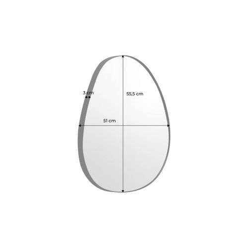 Miroir Organique En Métal Noir Harper