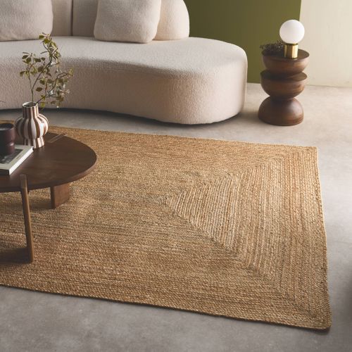 Tapis Intérieur Padma Rectangulaire Jute. Naturel. Différentes Tailles. Tissé Plat