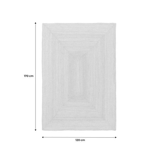 Tapis Intérieur Padma Rectangulaire Jute. Naturel. Différentes Tailles. Tissé Plat