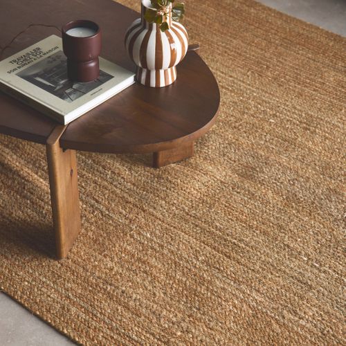 Tapis Intérieur Padma Rectangulaire Jute. Naturel. Différentes Tailles. Tissé Plat