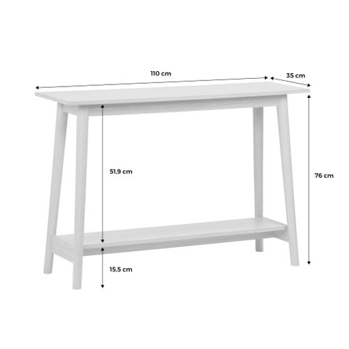 Console Scandinave Effet Frêne. 1 Étagère