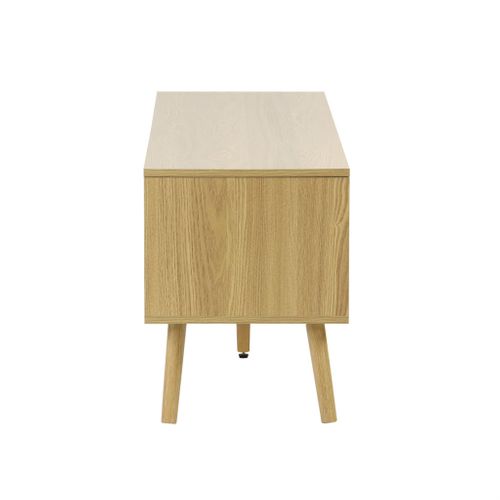 Meuble TV Effet Frêne. 2 Portes. 1 Étagère. 160cm