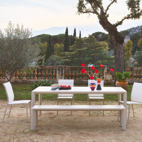 Table De Jardin Beige Sacramento Aluminium. 8 Places. 220 X 100 X 75 Cm