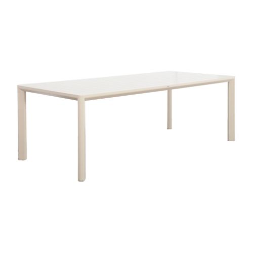 Table De Jardin Beige Sacramento Aluminium. 8 Places. 220 X 100 X 75 Cm