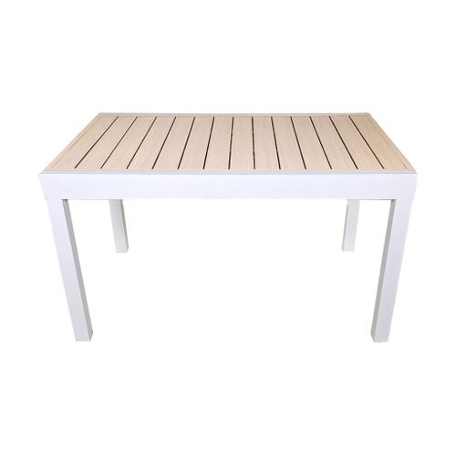 Table De Jardin Elora Extensible Aluminium Blanc. 8 Places. 135 / 270 X 90 X 75 Cm