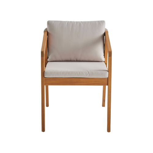 Lot De 2 Fauteuils De Jardin Granada En Bois D'acacia Avec Cordes. 62 X 53 X 72 Cm. Résistant Aux