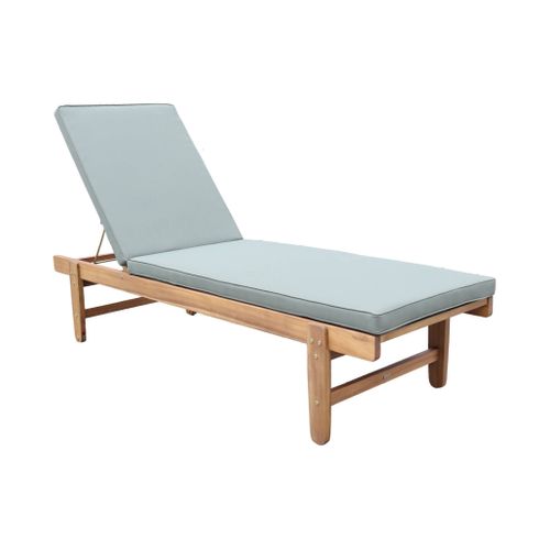 Set De 2 Bains De Soleil En Acacia – Arequipa – Transats Avec Coussins Kaki Et Roulettes. Multi