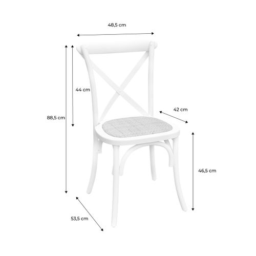 Lot De 4 Chaises De Bistrot En Bois D'hévéa Noir. Vintage. Assise En Rotin. Empilables