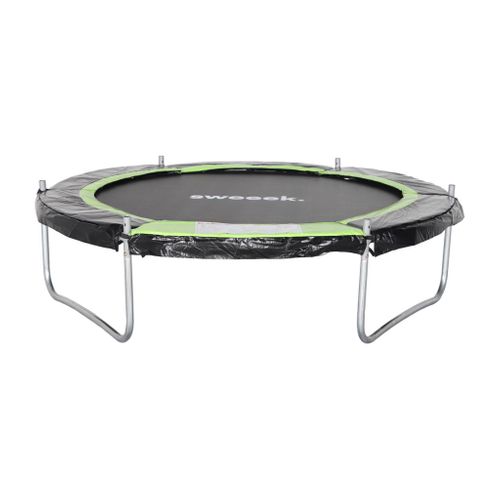 Trampoline Rond D. 180cm Vert Avec Son Filet De Protection - Cassiopée - Trampoline De Jardin 2m-