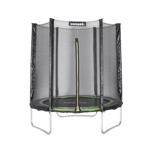 Trampoline Rond D. 180cm Vert Avec Son Filet De Protection - Cassiopée - Trampoline De Jardin 2m-