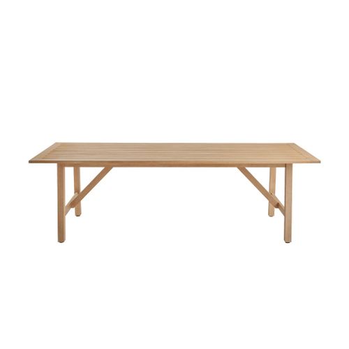 Table De Jardin En Bois D'eucalyptus Loria Naturel. 8 Places. 260 X 100 X 76 Cm